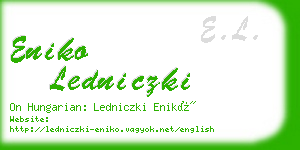 eniko ledniczki business card